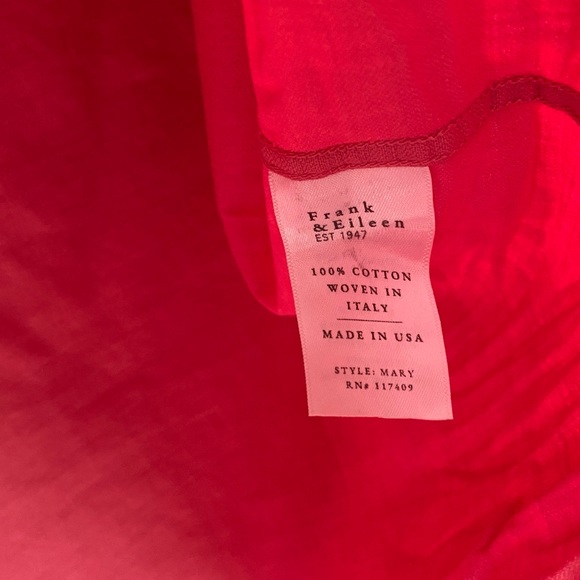 Frank & Eileen Famous Denim MARY Classic Shirtdress Size: L Flamingo - Picture 9 of 16